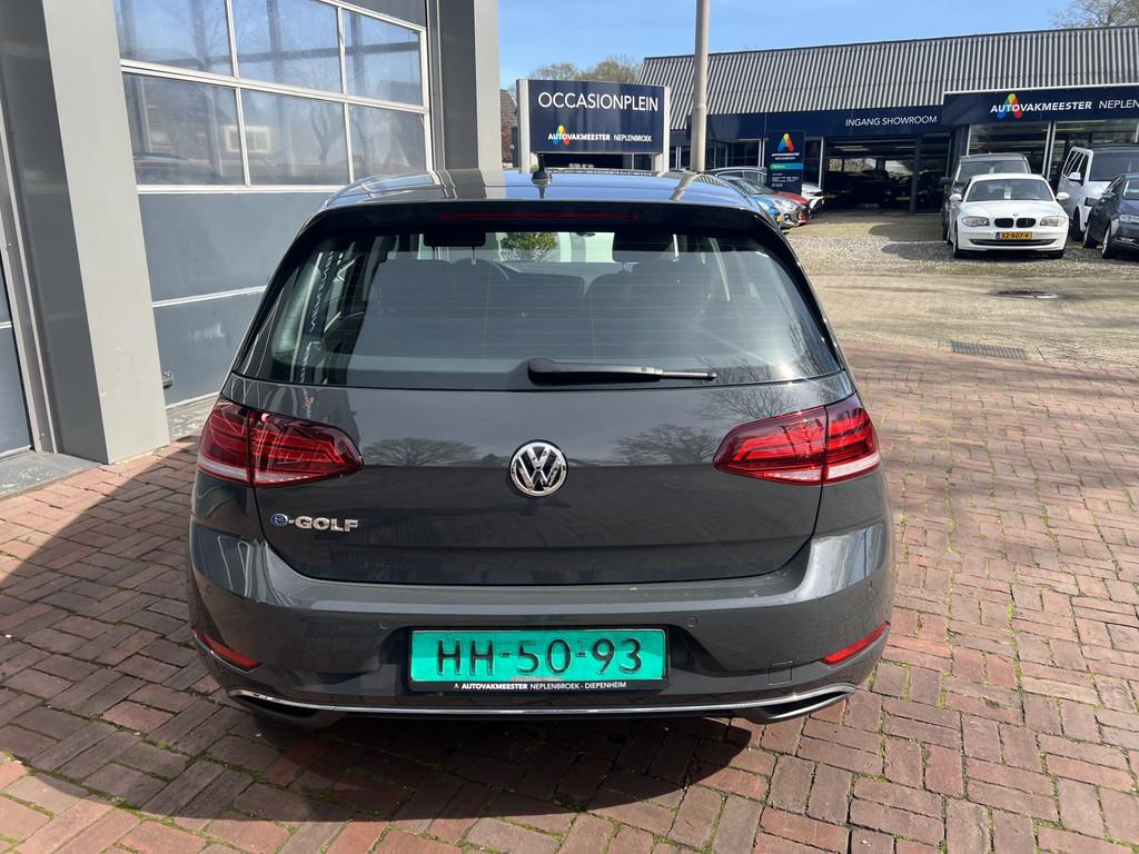 Volkswagen e-Golf Navi,Clima,Cruise,Cv Bj 2021 Dealer onderh, Auto's, Volkswagen, Gebruikt, Lichtsensor, Origineel Nederlands