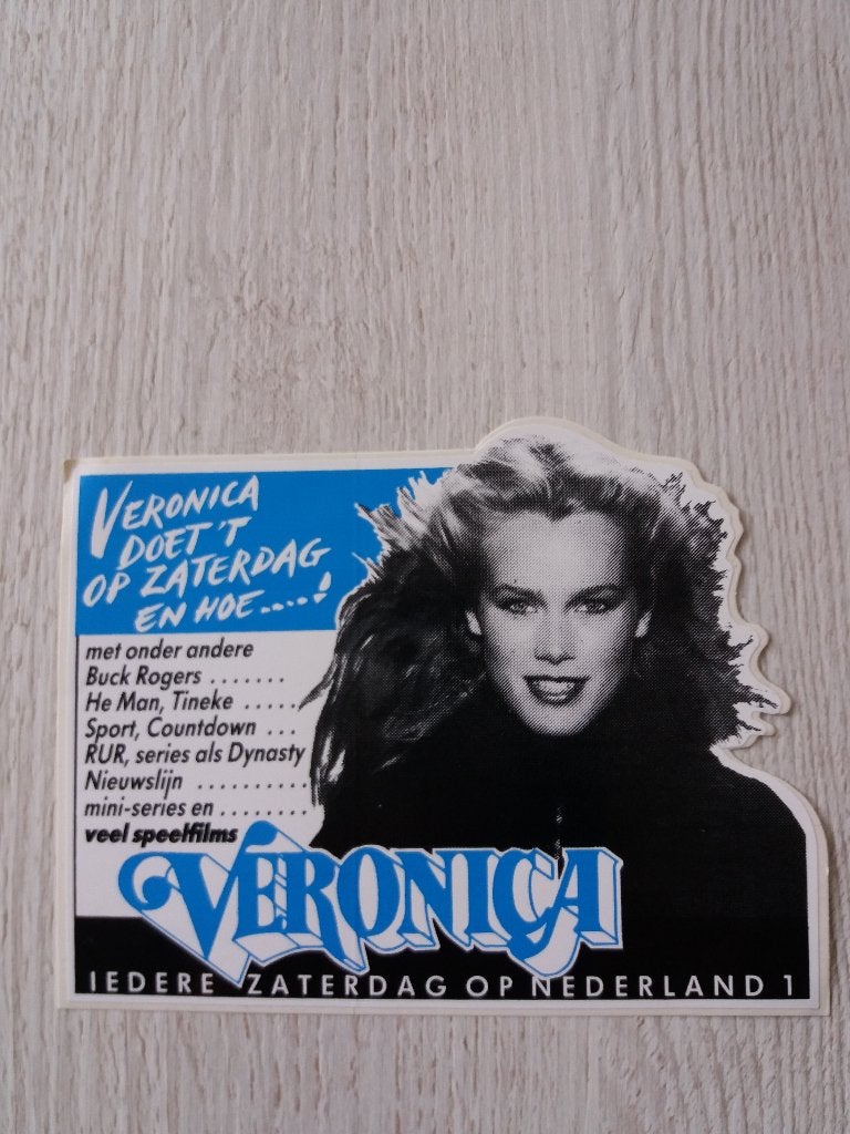 sticker VERONICA ( 13 ), Verzamelen, Ophalen of Verzenden, Zo goed als nieuw, Film, Tv of Omroep
