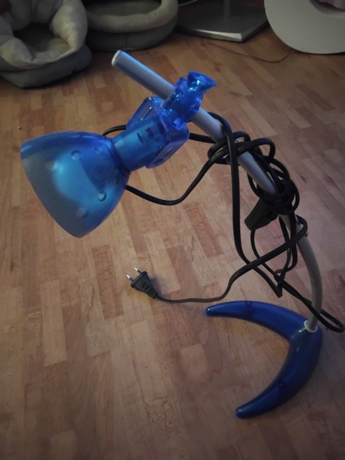 vintage lamp, Ophalen of Verzenden, Leeslamp, Metaal, Gebruikt