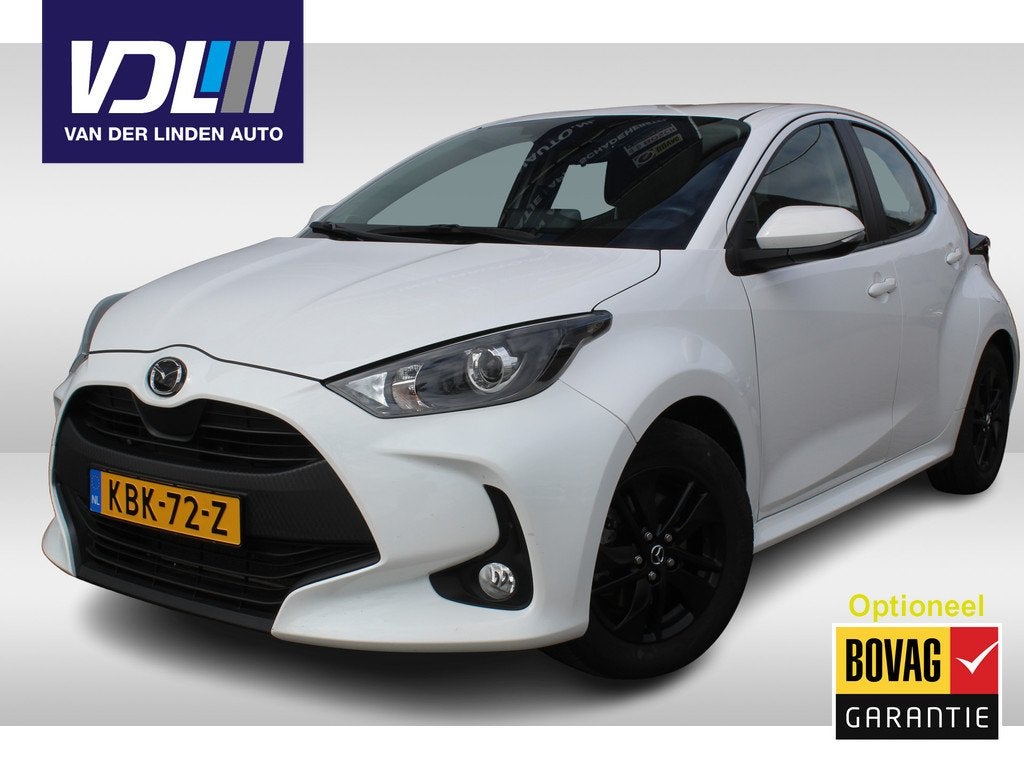 Mazda 2 Hybrid 1.5 Exclusive-line Stuur- en Stoelverwarming, Auto's, 12 maanden, Gebruikt, Euro 6, Wit