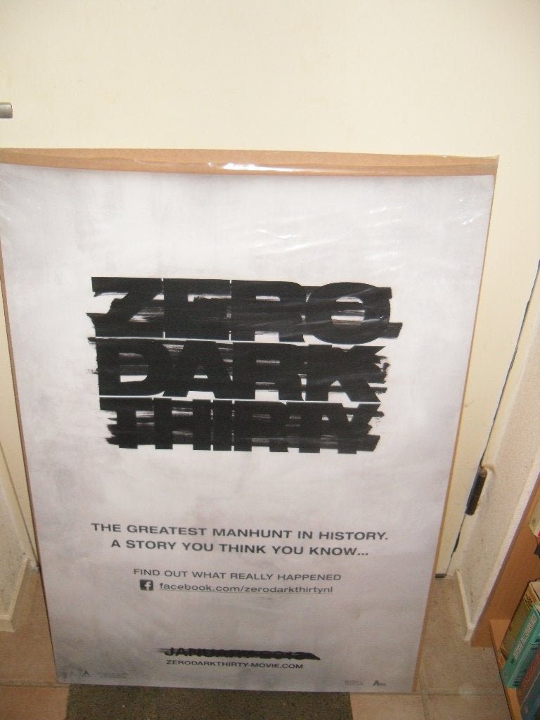 Zero dark thirty Filmposter, Ophalen, Zo goed als nieuw, A1 t/m A3, Film en Tv