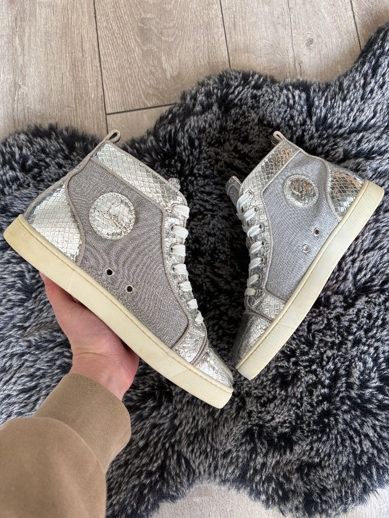 Christian Louboutin Silver Python Flat Size 41, Kleding | Heren, Schoenen, Christian Louboutin, Overige kleuren, -, -