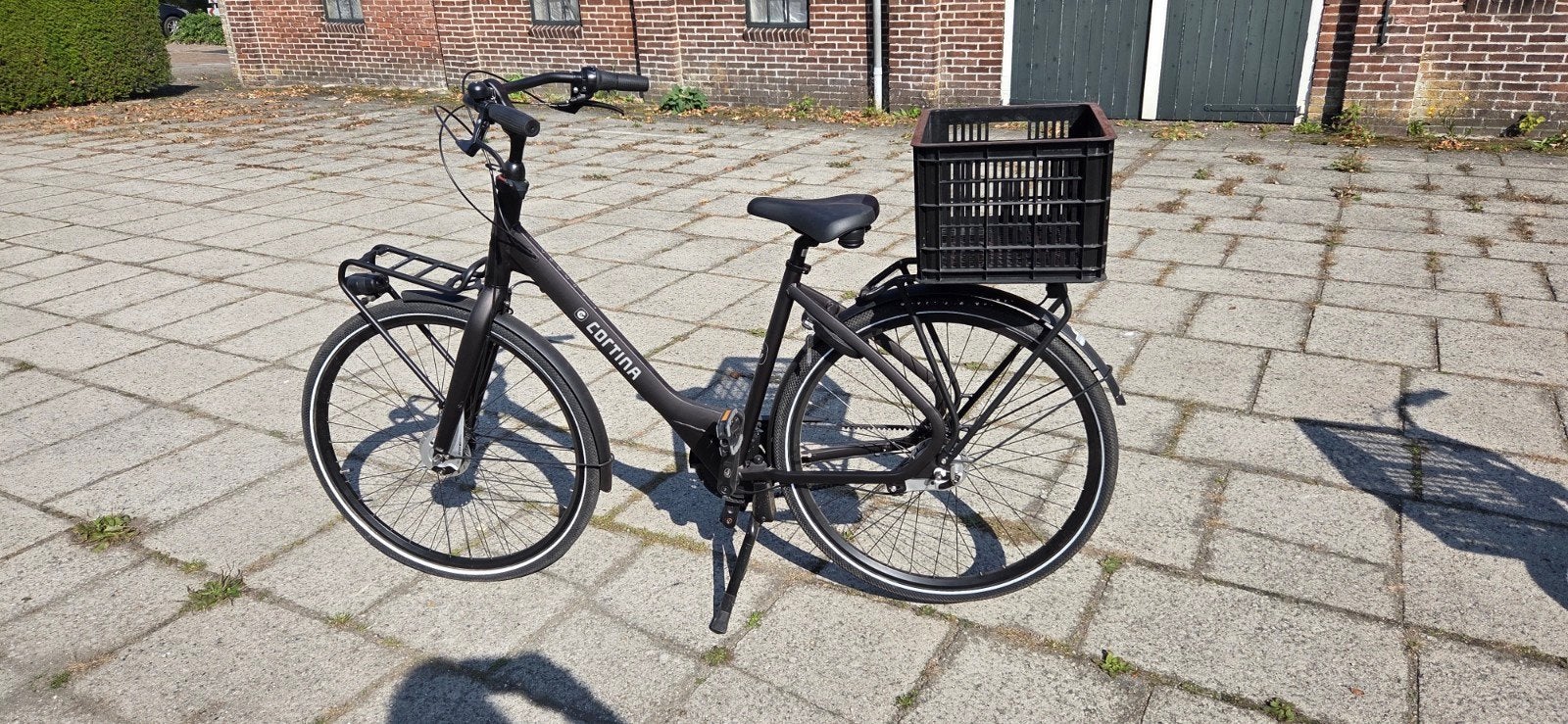 cortina damesfiets met krat, Fietsen en Brommers, Ophalen, Zo goed als nieuw, Overige merken