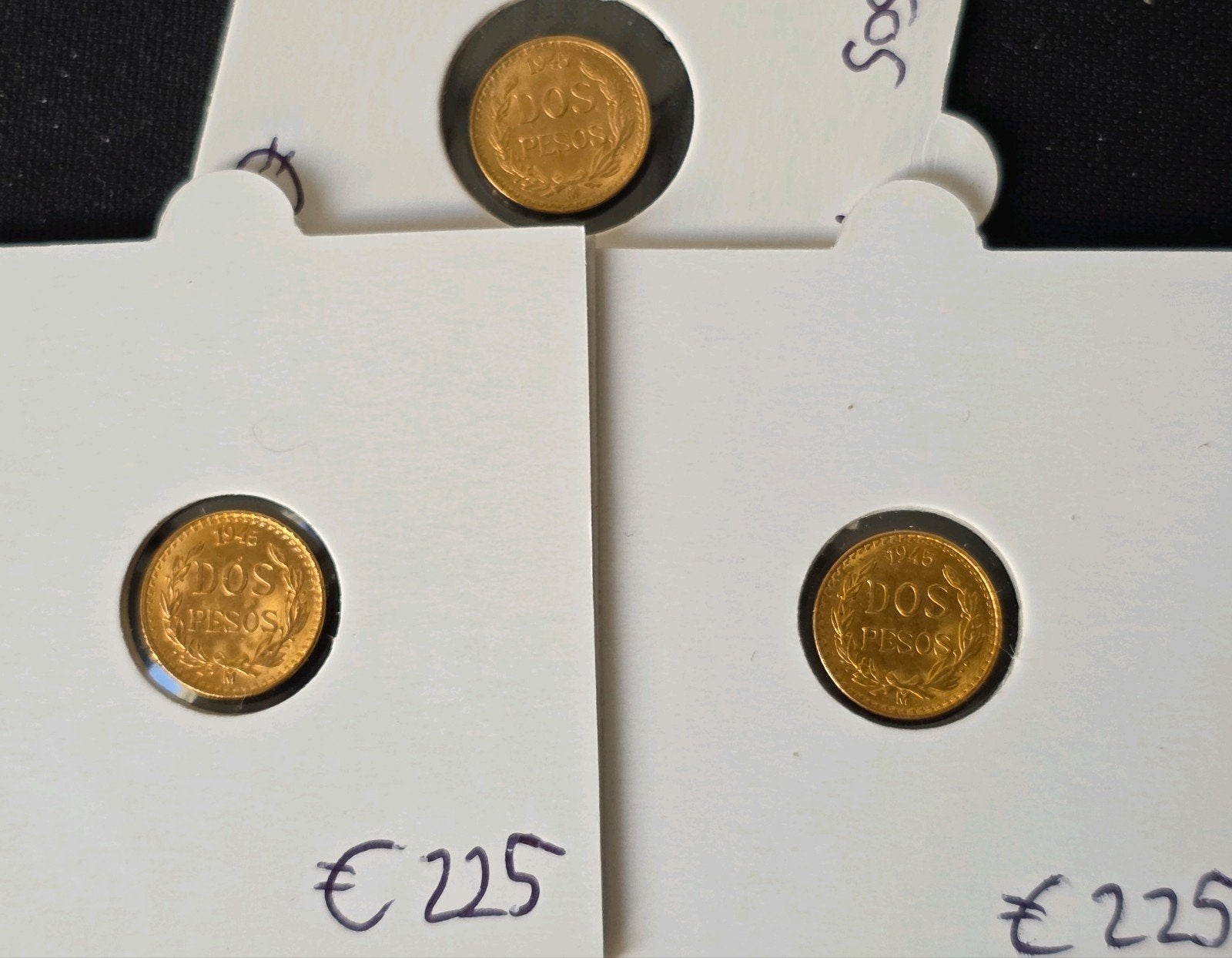 2 pesos 1945 Mexico, Verzenden, Goud