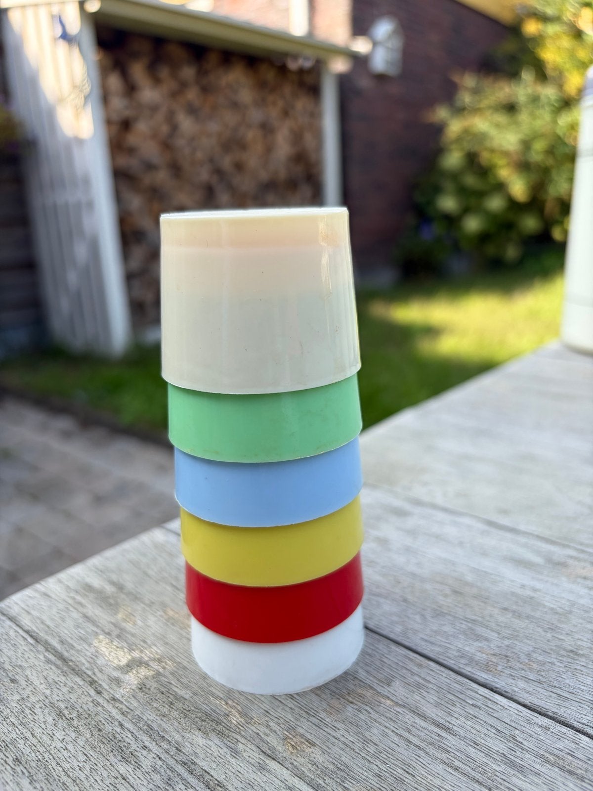 Set van 6 vintage eierdopjes, Ophalen of Verzenden