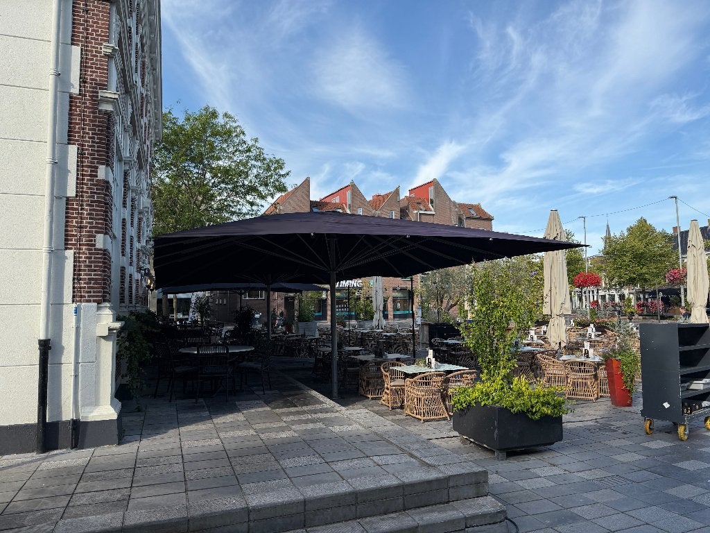 mega parasol 7x7 meter, Ophalen, Waterdicht, Meer dan 4 meter, Zweefparasol