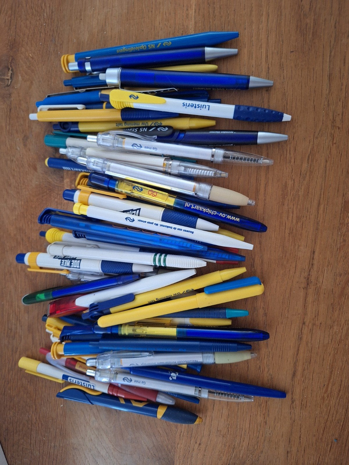 verzameling NS pennen ong.50 stuks, Overige merken, Gebruikt, Balpen, Ophalen of Verzenden