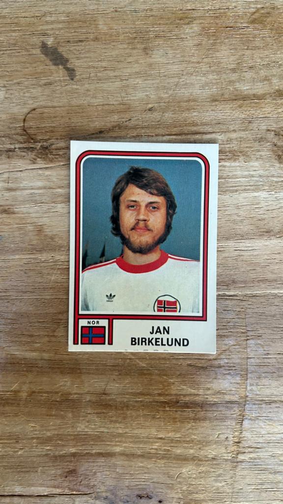 Panini Argentina 78 plaatje Jan Birkelund WK 78, Verzenden, Zo goed als nieuw, Sticker