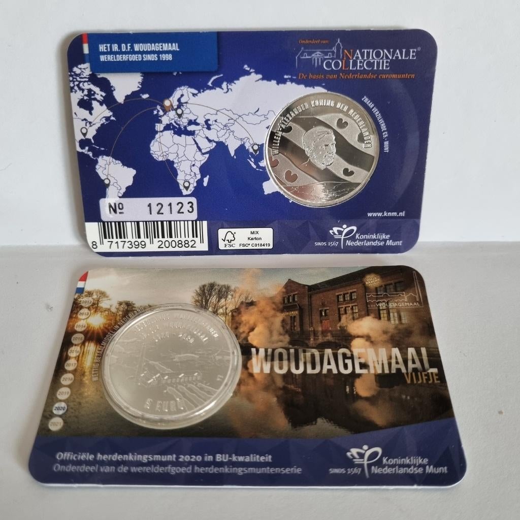 Coincard 2020 - 5 euro - Woudagemaal Vijfje - BU, Ophalen of Verzenden, Koningin Beatrix, Euro's