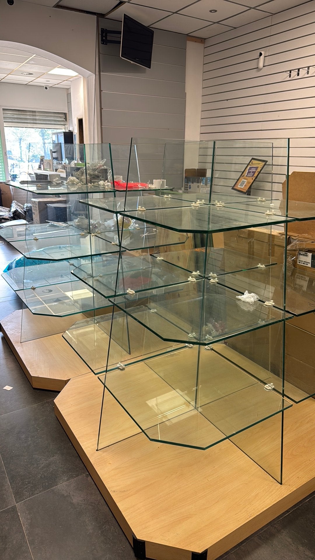 Winkel stelling glazen, Ophalen of Verzenden