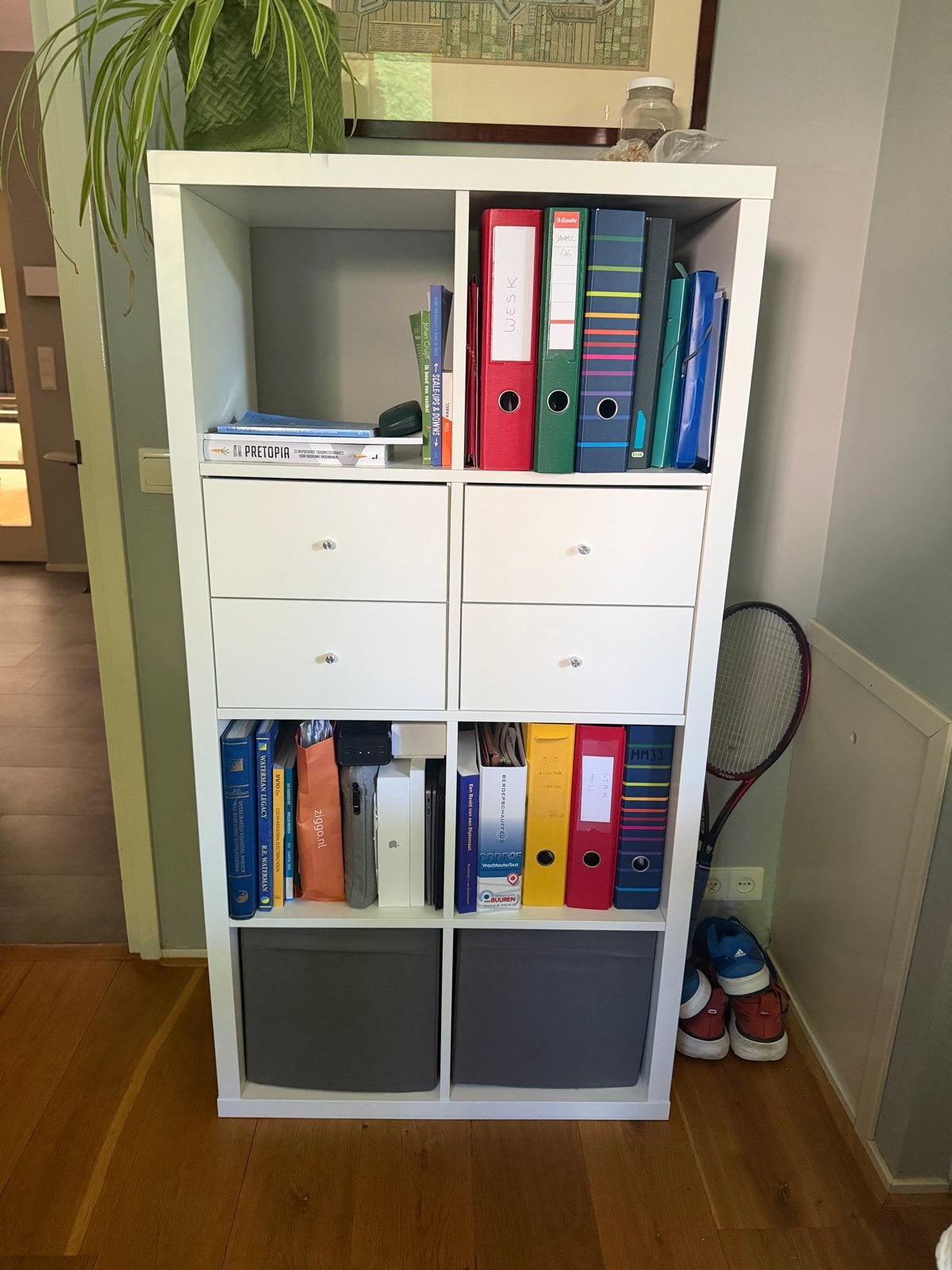 Ikea Kallax kast met 4 lades, Ophalen, Overige materialen, Gebruikt, 100 tot 150 cm