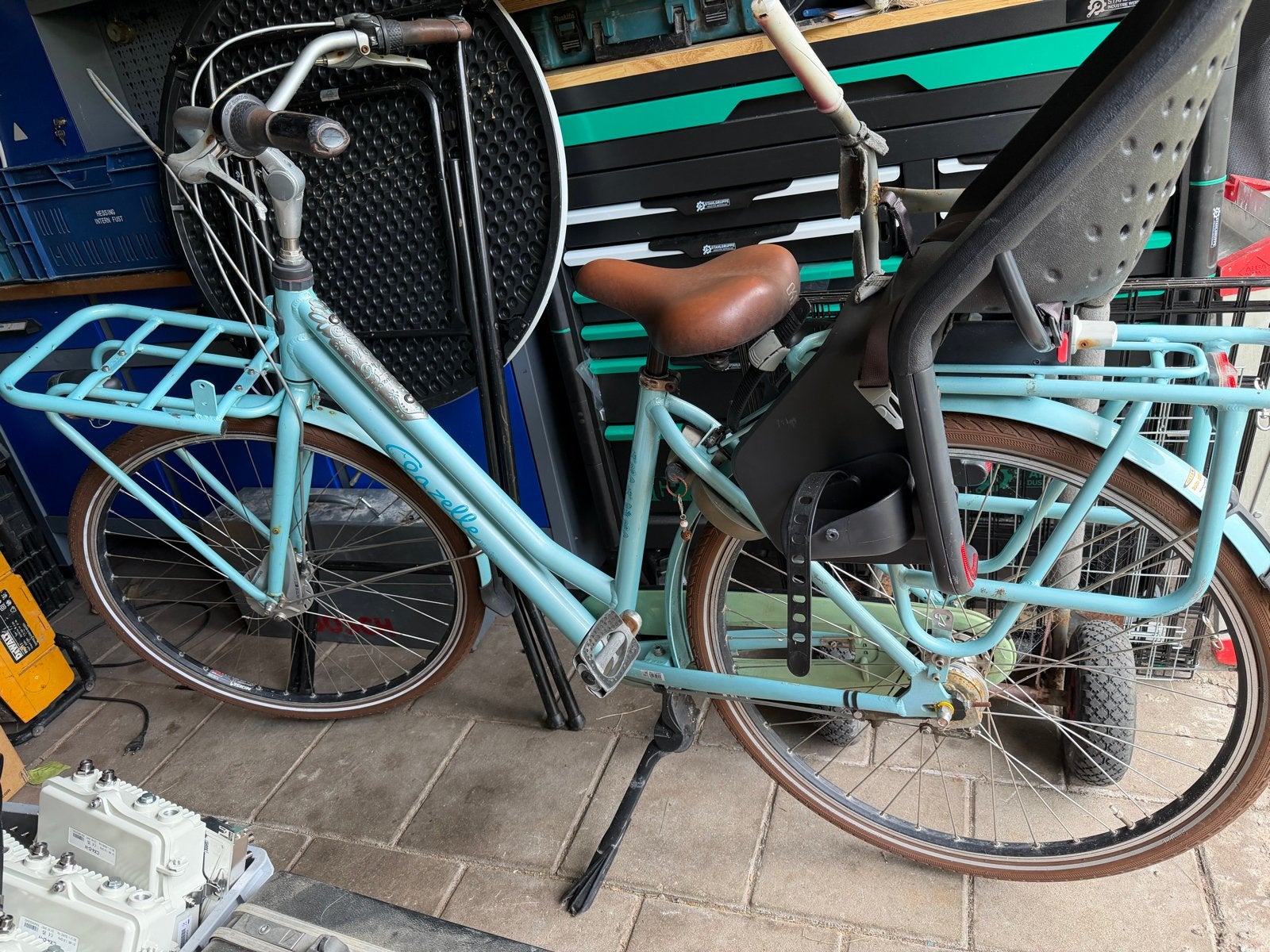 Gazelle Transportfiets - Lichtblauw, Ophalen, Versnellingen, Gazelle, Trommelrem