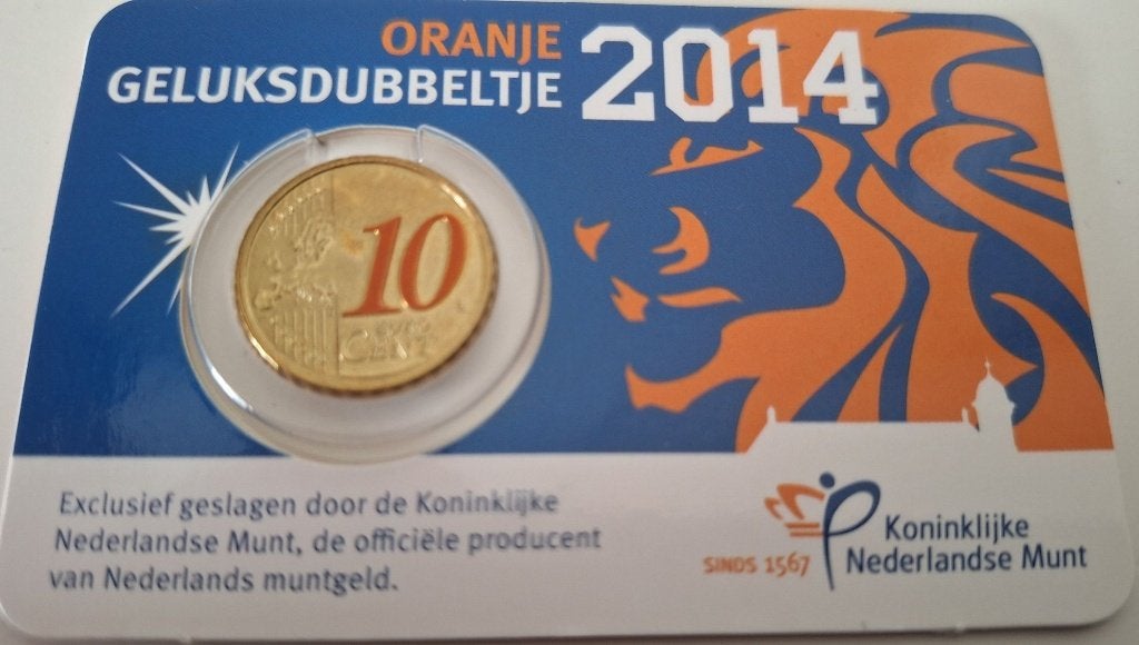 Coincard 2014 - Oranje Geluksdubbeltje 2014 - UNC, Verzenden, Overige landen, 10 cent, Setje