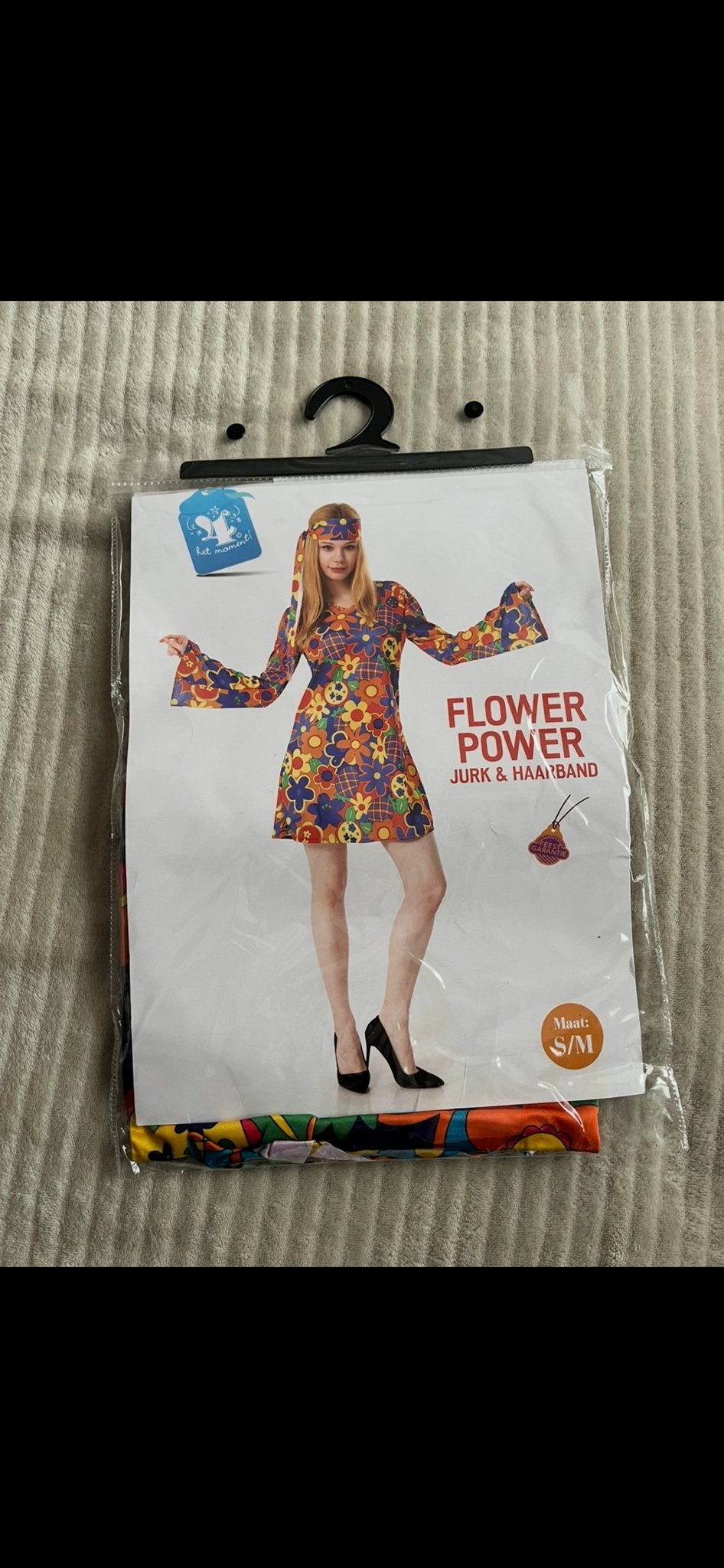 Flower Power Jurk - Jaren '60/'70 Retro Koningsdag, Nieuw, Kleding, Maat 36 (S), Oranje of Koningsdag