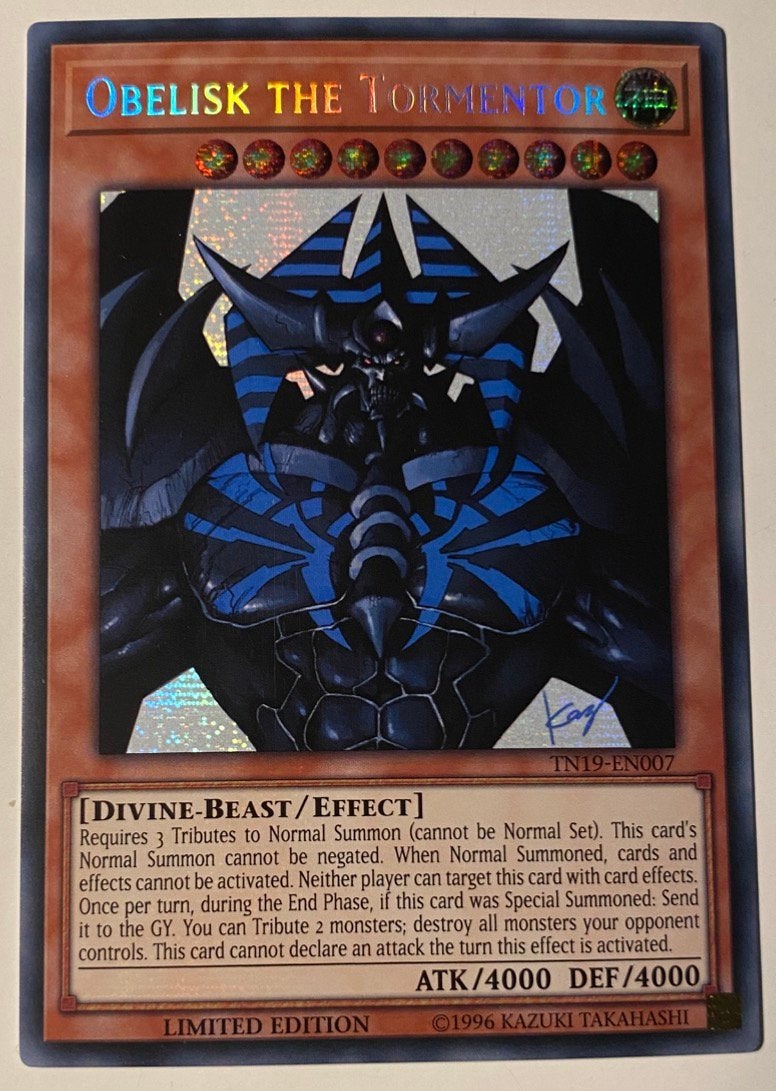 Yu-Gi-Oh! Obelisk the Tormentor TN19 Limited Promo !, Hobby en Vrije tijd, Verzamelkaartspellen | Yu-gi-Oh!, Ophalen of Verzenden