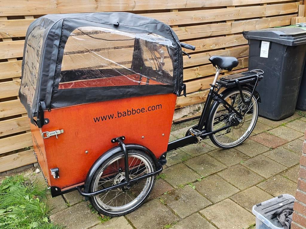 Babboe Dog-E | Gloednieuw display + keuringsrapport, Fietsen en Brommers, Fietsen | Bakfietsen, 4 kinderen of meer, Gebruikt, Huif