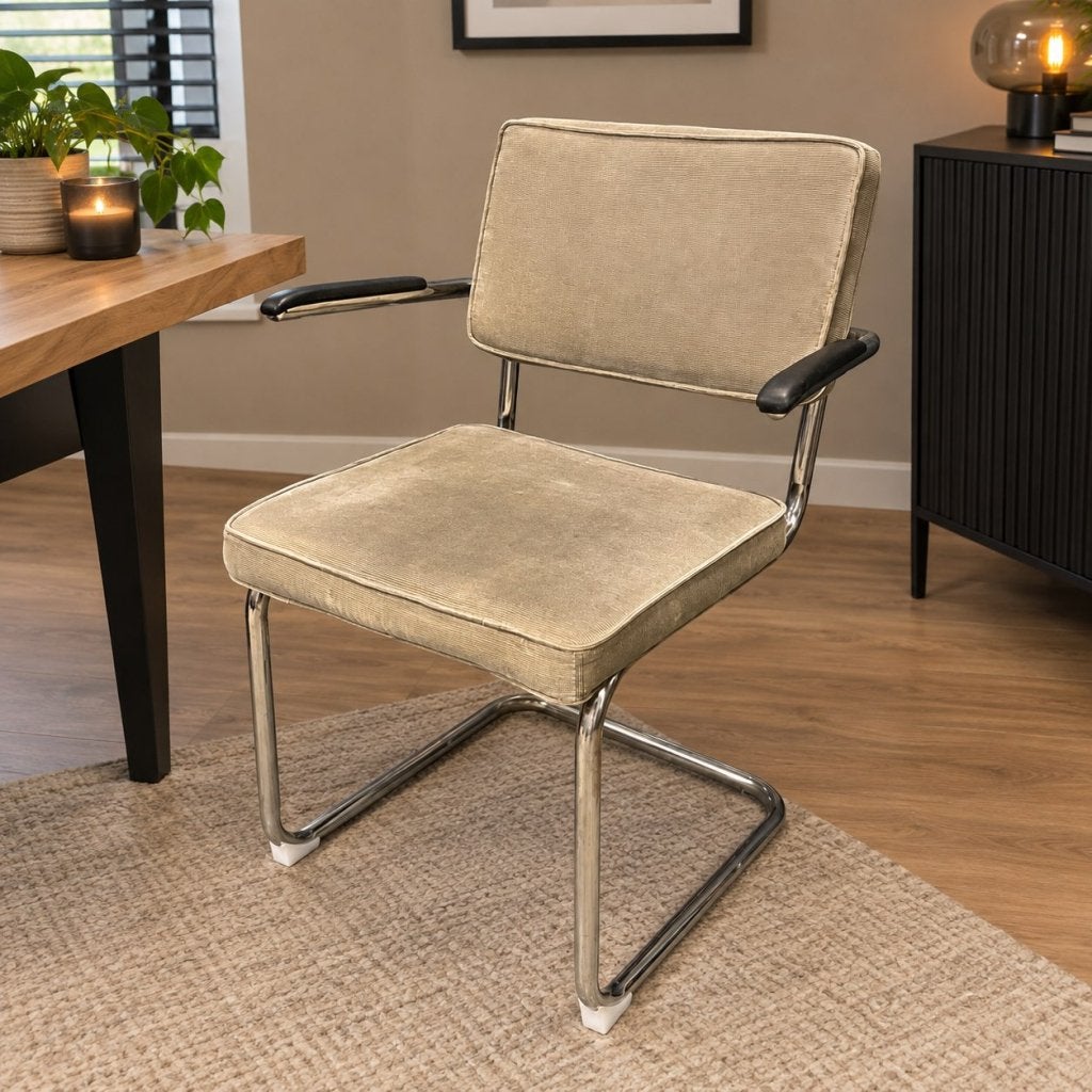 ✅ Vintage Retro Design Buisframe Sledestoel (Gispen stijl), Niet ingevuld, Gebruikt, Overige kleuren, Niet ingevuld