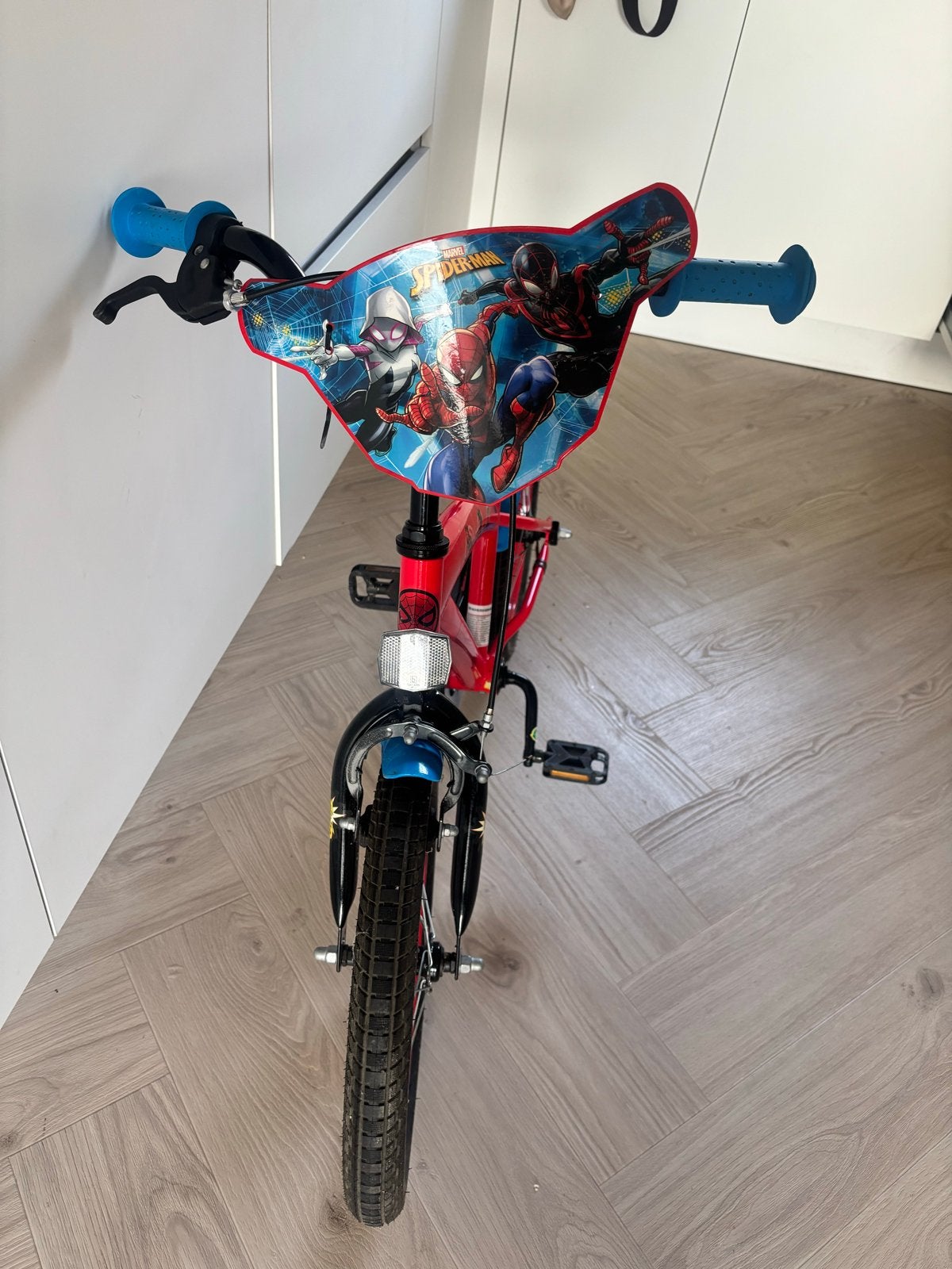 Spiderman kinderfiets 16 inch met hand- en terugtraprem, Fietsen en Brommers, Ophalen, Gebruikt, Terugtraprem, 16 tot 20 inch