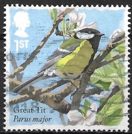 Engeland 2017 mi.4038 vogel KOOLMEES nom. 1st, Verzenden, Gestempeld