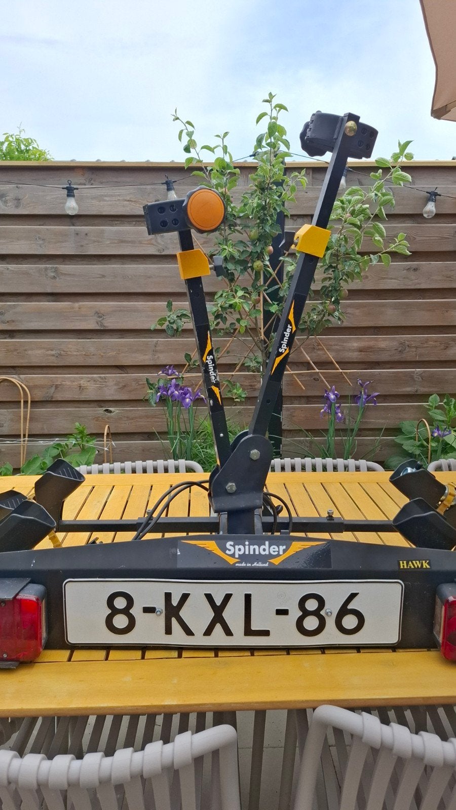 Spinder Hawk Fietsendrager - Inklapbaar, Auto diversen, Fietsendragers, Ophalen, 2 fietsen, Gebruikt, Trekhaakdrager