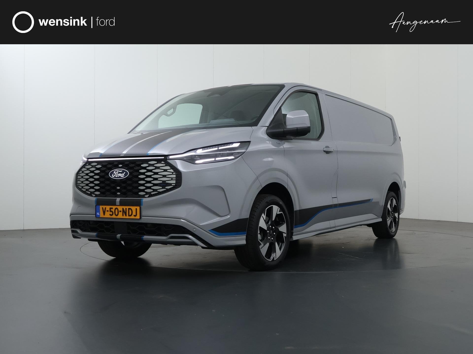 Ford E-Transit Custom 320 | L2 H1 | LIMITED SPORT | 2-ZITS |, Auto's, Automaat, Gebruikt, Verwarmde buitenspiegels, 470 min