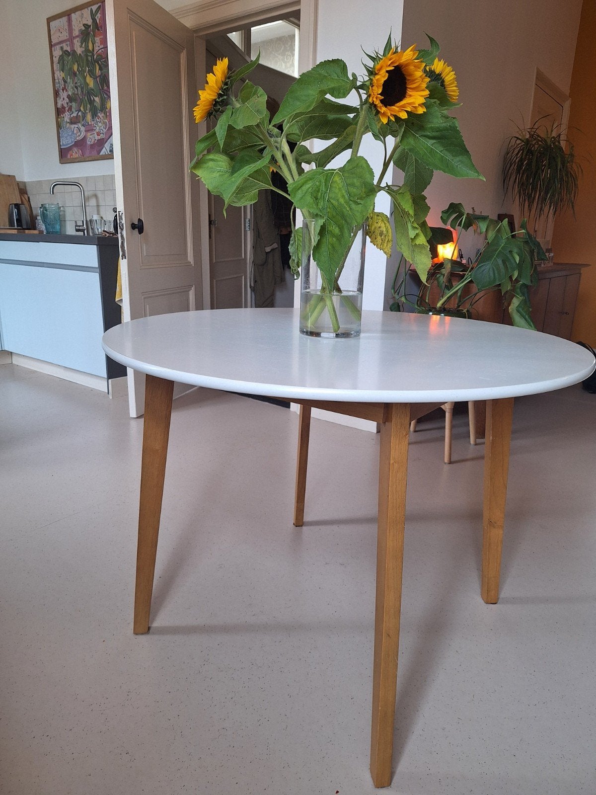 Ronde eettafel, Ophalen, Gebruikt, Rond, Vier personen