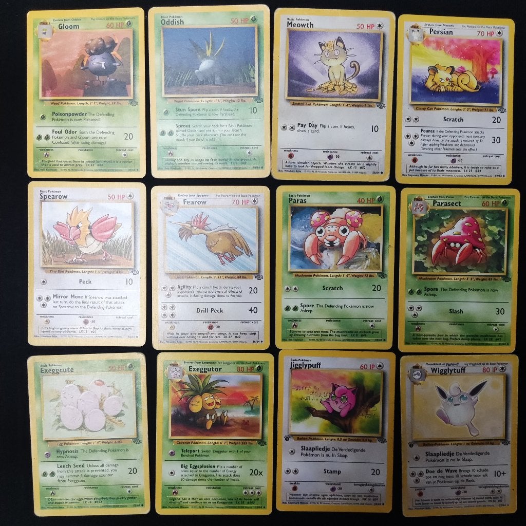 jungle pokemon kaarten set, Ophalen of Verzenden, Zo goed als nieuw, Meerdere kaarten