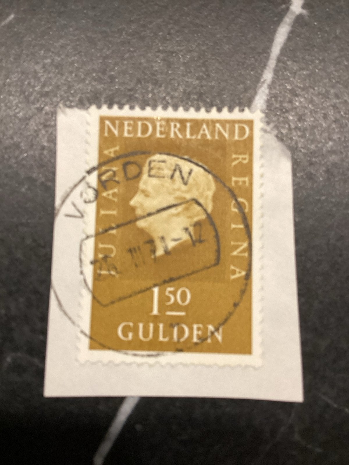 Nederlandse postzegel Juliana 1.50 Gulden Vorden, Postzegels en Munten, Ophalen of Verzenden, Na 1940, Gestempeld
