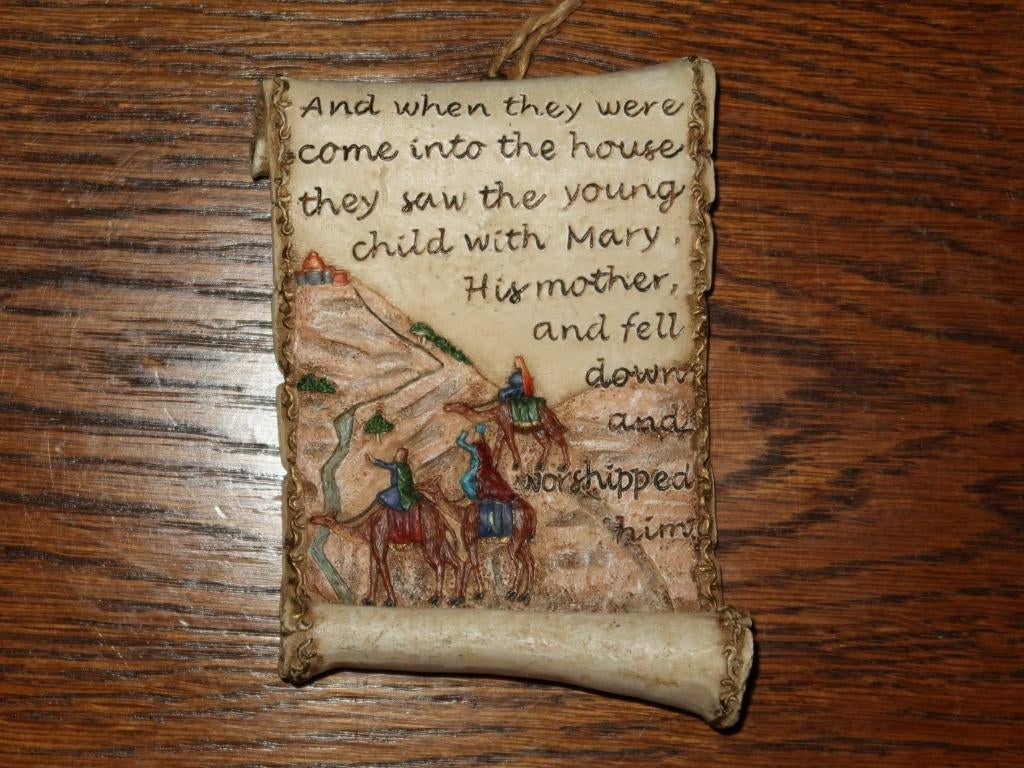 decor kerstverhaal hanger, voor in vintage stijl kerstboom, Diversen, Verzenden, Zo goed als nieuw