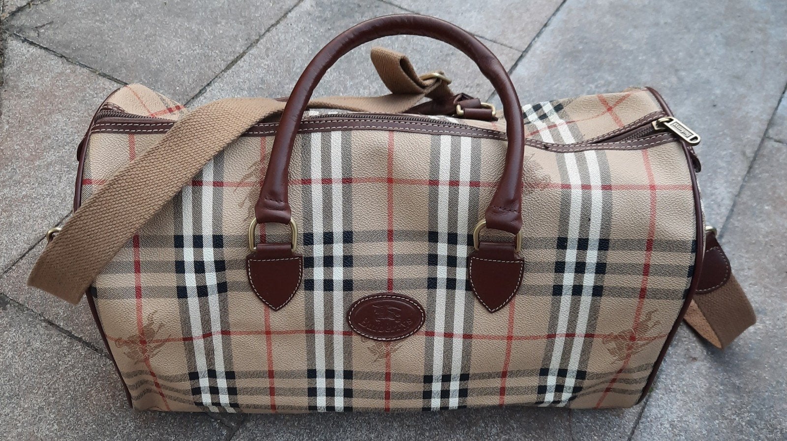 Burberrys Boston bag, Ophalen of Verzenden, Zo goed als nieuw, Bruin, Handtas