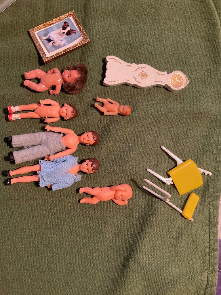 Poppenhuis popjes, Ophalen of Verzenden, Gebruikt, Poppenhuis