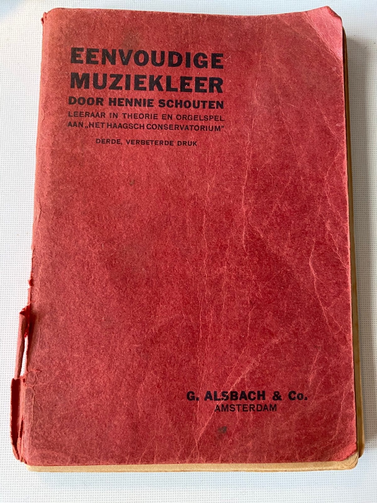 Eenvoudige Muziekleer H. Schouten, Ophalen of Verzenden, Gelezen, Overige onderwerpen