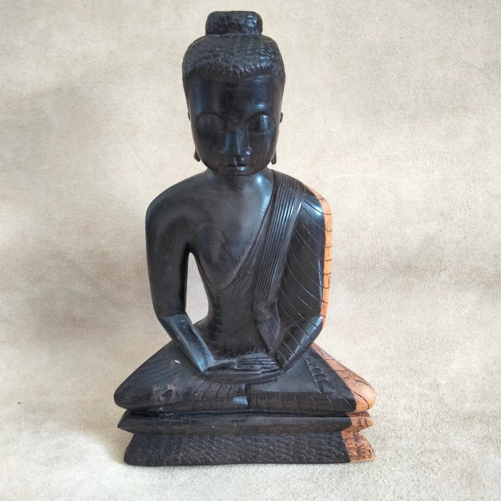 Boeddha beeldje, Antiek en Kunst, Ophalen of Verzenden, Handgemaakt, Beeld, Hout