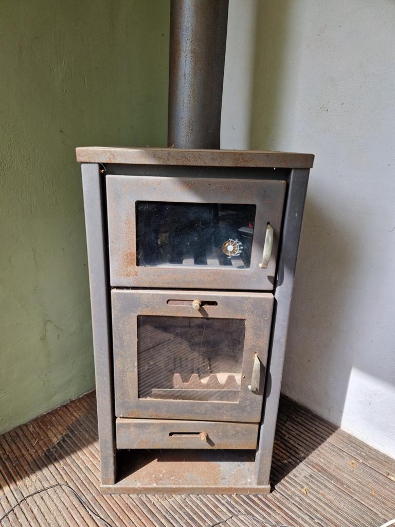 Openhaard / haardkachel met pizza oven, Huis en Inrichting, Kachels, Ophalen, Hout, Houtkachel