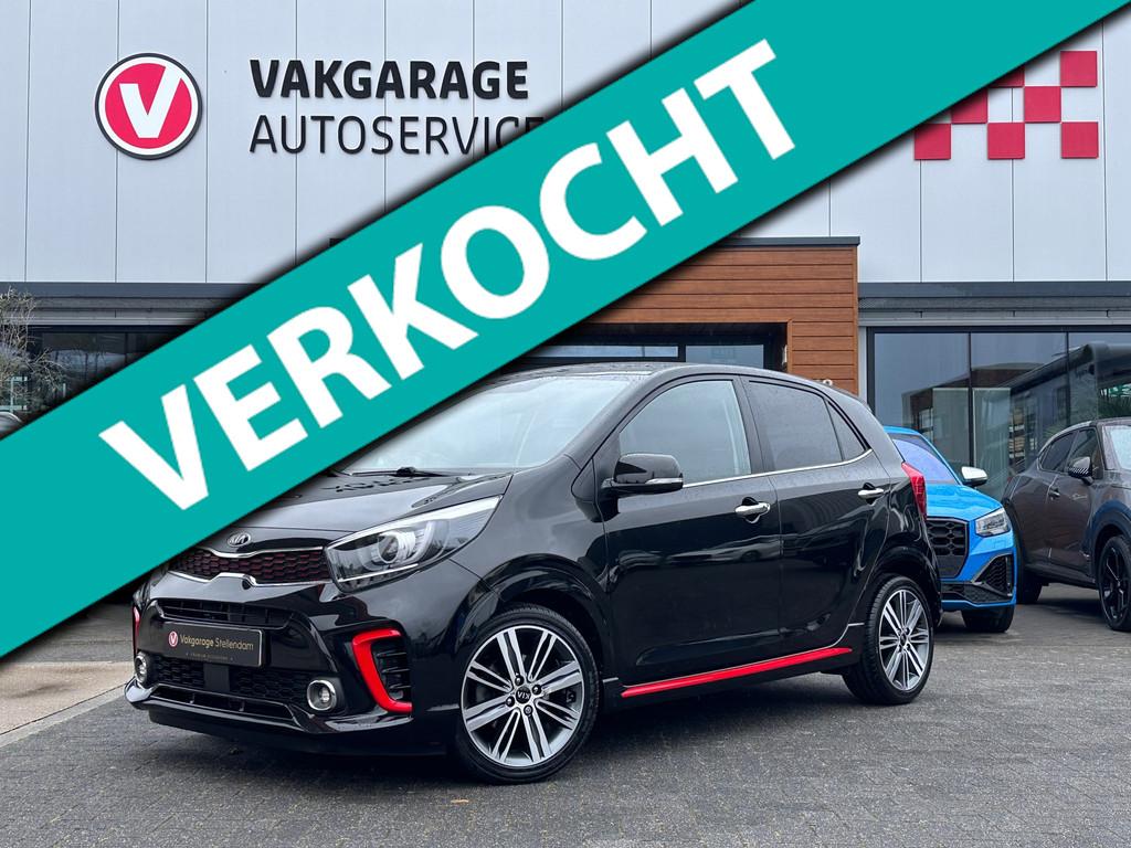 Kia Picanto 1.0 T-GDI GT-Line|Camera|Stoel/Stuur Verw|Carpla, Gebruikt, 920 kg, 100 pk, Zwart