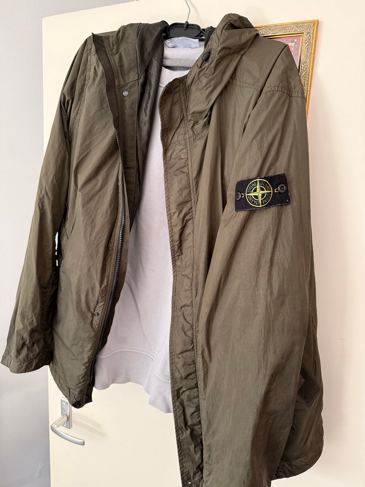 Stone Island Crinkle Reps NY Jacket Maat L/XL, Ophalen of Verzenden, Zo goed als nieuw, Maat 52/54 (L), Groen