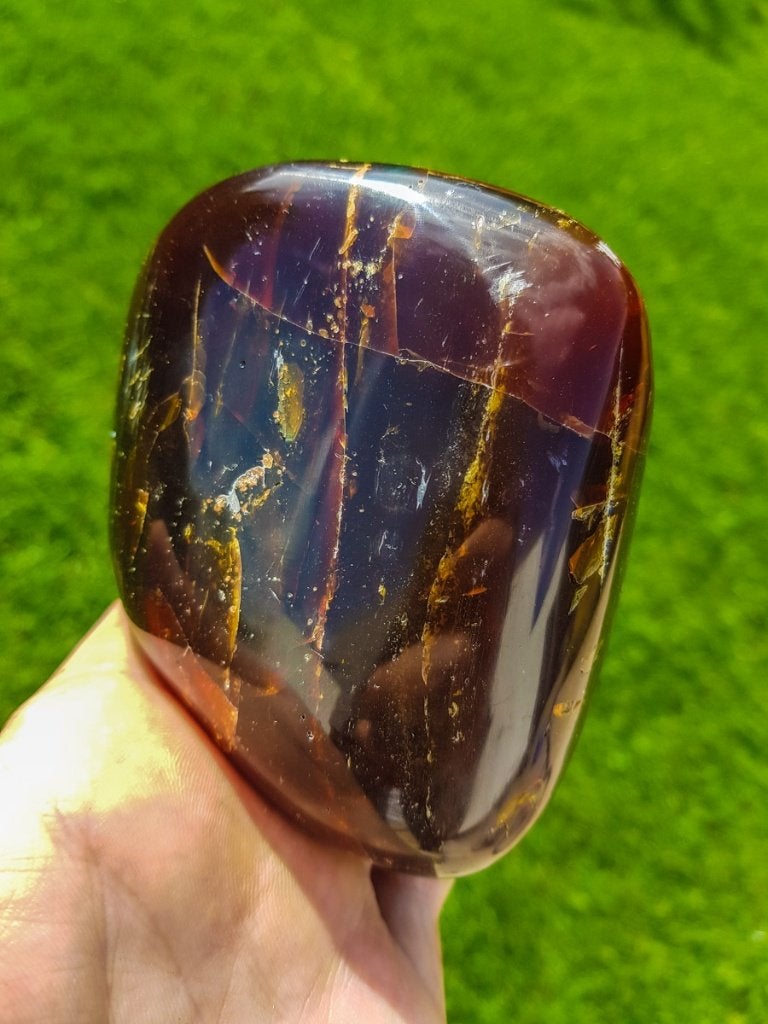 Blauwe amber uit indonesie, Ophalen of Verzenden, Fossiel