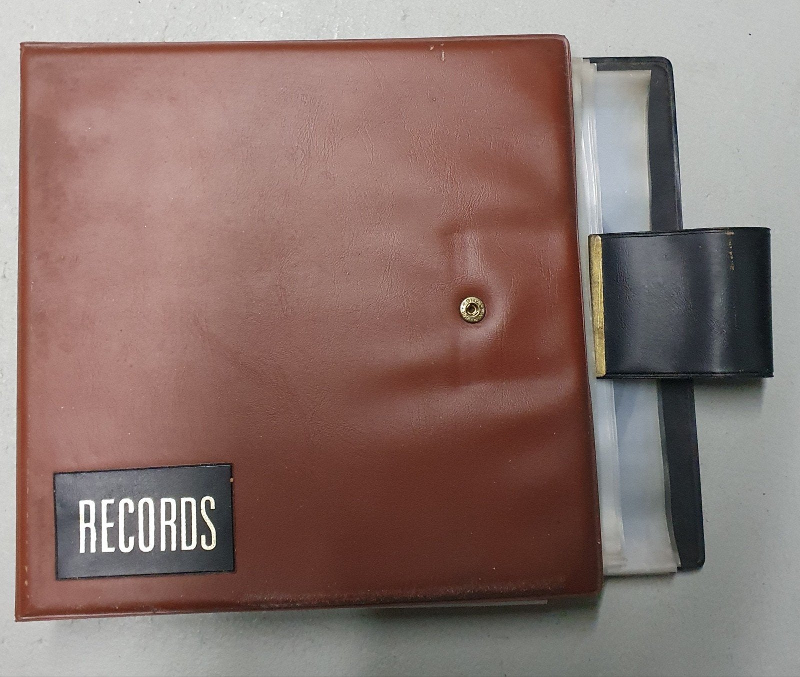 Vintage Records Vinyl Opbergmap met Singles, Gebruikt, 7 inch, Single, Ophalen of Verzenden