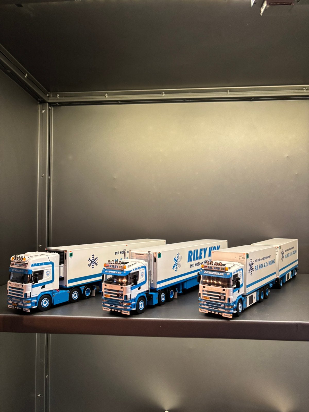 WSI Scania’s  P.B. Kok / Riley Kok, Hobby en Vrije tijd, Ophalen of Verzenden, Nieuw, Bus of Vrachtwagen, Wsi