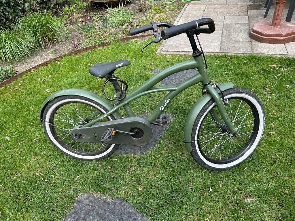 16 inch Beachcruiser kinderfiets - Groen, Fietsen en Brommers, Ophalen, Gebruikt, Staal, Cruiser