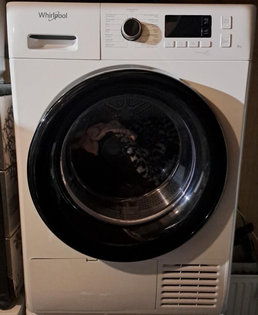 Whirlpool warmtepomp droger ( lees tekst ) voor de klusser, 6 tot 8 kg, Ophalen of Verzenden, Overige typen, 85 tot 90 cm