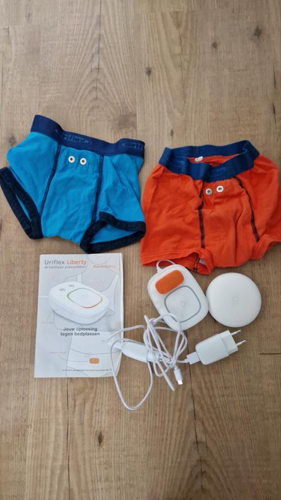 Urinflex Liberty draadloze plaswekker met 2 boxers, Kinderen en Baby's, Kinderspulletjes, Ophalen of Verzenden, Zo goed als nieuw
