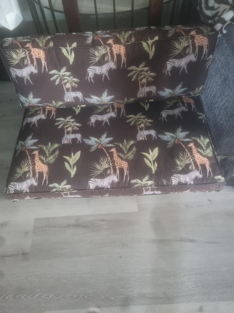 2 sets gebruikte palletkussens Karwei 120x80 - zonverkleurd, Ophalen, Gebruikt, Overige kleuren, Rechthoekig
