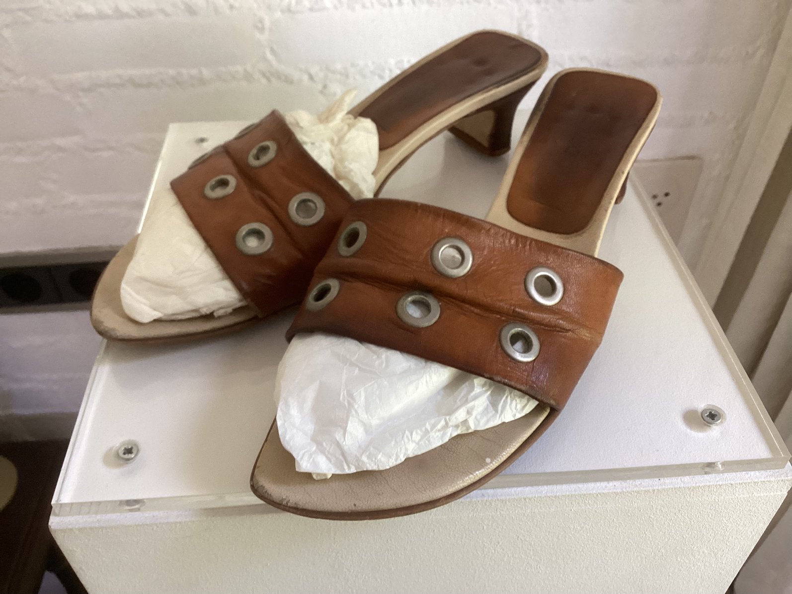ITaliaans Muiltje,  100% leder, camel, Ophalen of Verzenden, Zo goed als nieuw, Jongen of Meisje, Laarzen