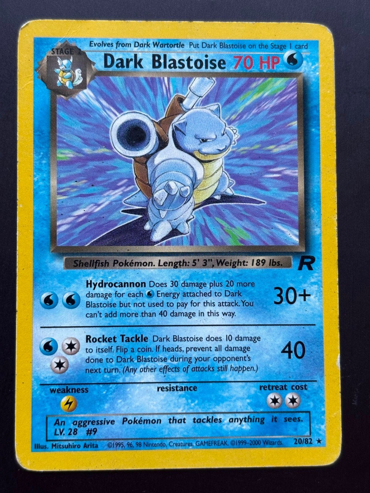 Dark blastoise 20/82 Team Rocket pokemon, Verzenden, Zo goed als nieuw
