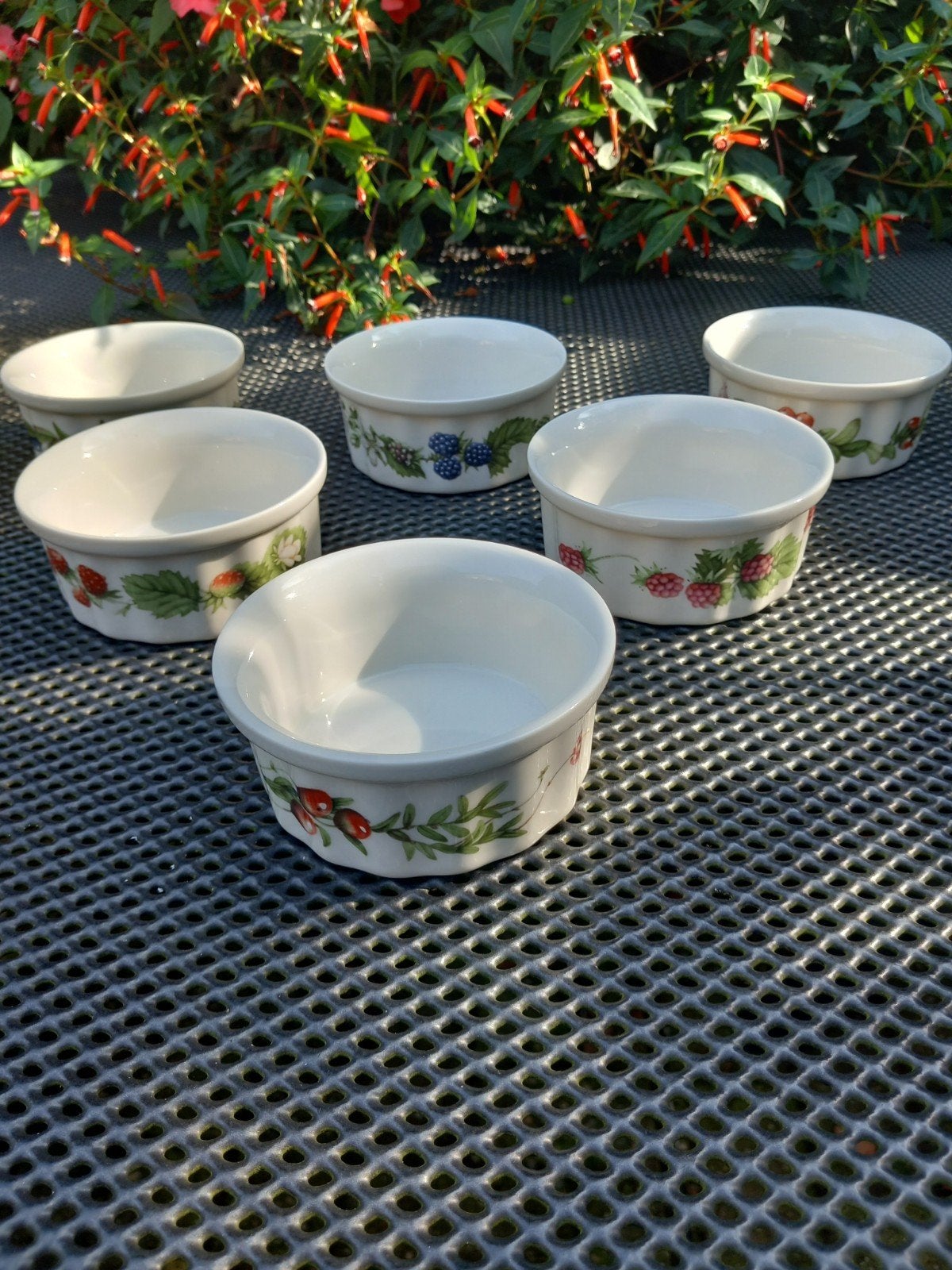 Libelle bosvruchten servies 6 pasteischaaltjes, Ophalen of Verzenden
