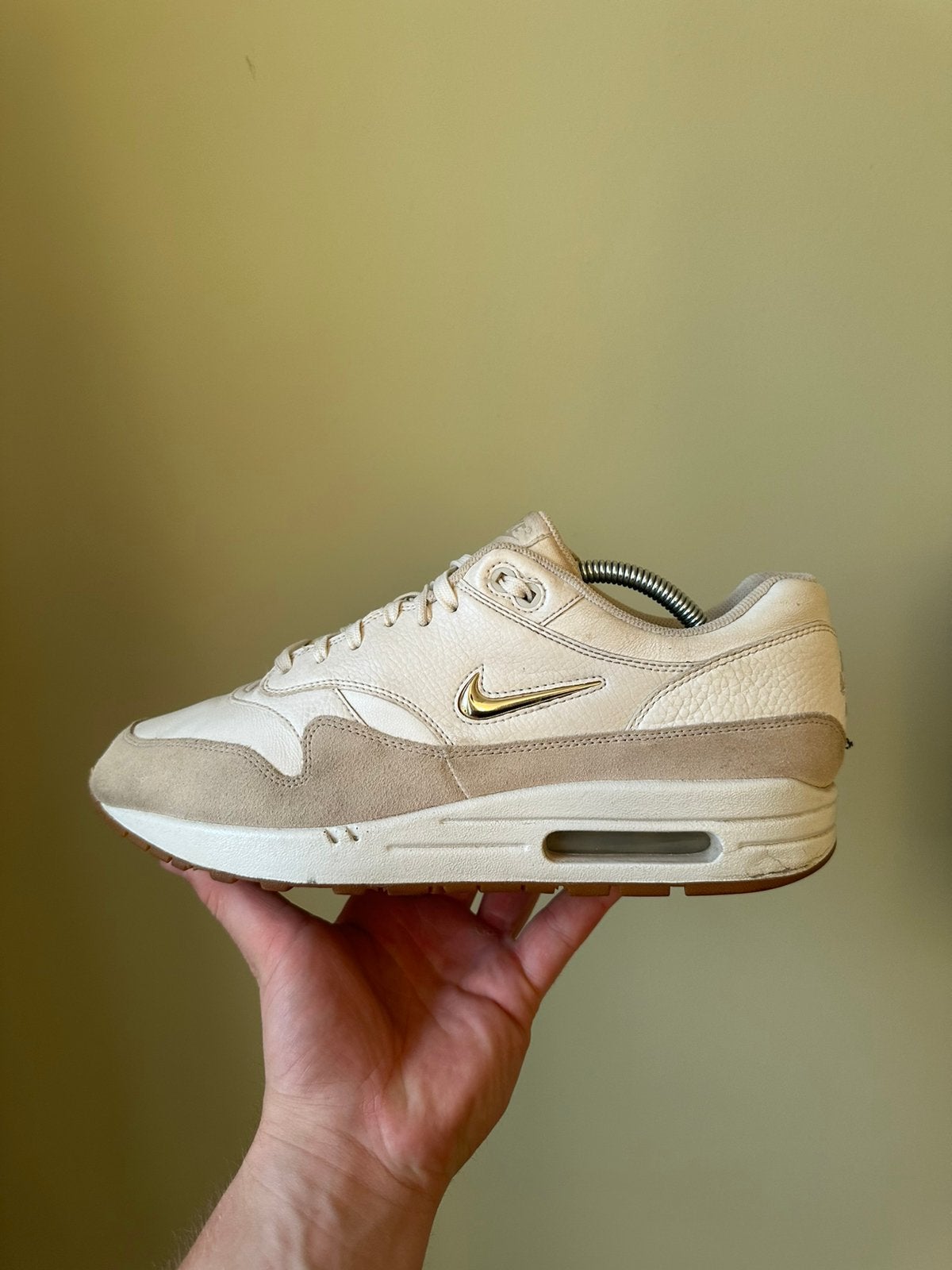 Nike Air Max 1 Jewel Summit White / 44, Wit, Ophalen of Verzenden, Sneakers of Gympen, Zo goed als nieuw