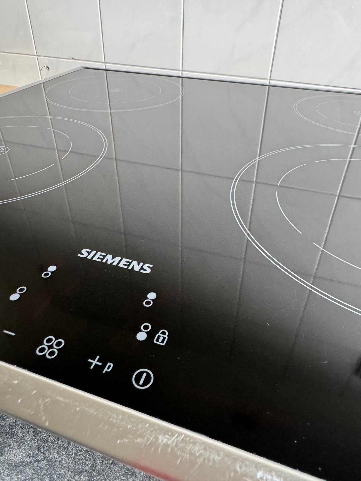 Siemens inductiekookplaat, Witgoed en Apparatuur, Ophalen, 4 kookzones, Zo goed als nieuw, Inbouw
