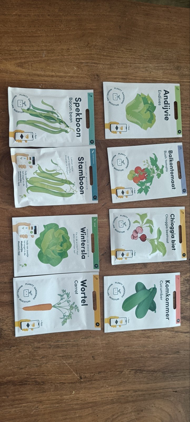 Makkelijke Moestuin zaden  (8 soorten), Verzenden, Gehele jaar, Volle zon, Zaad