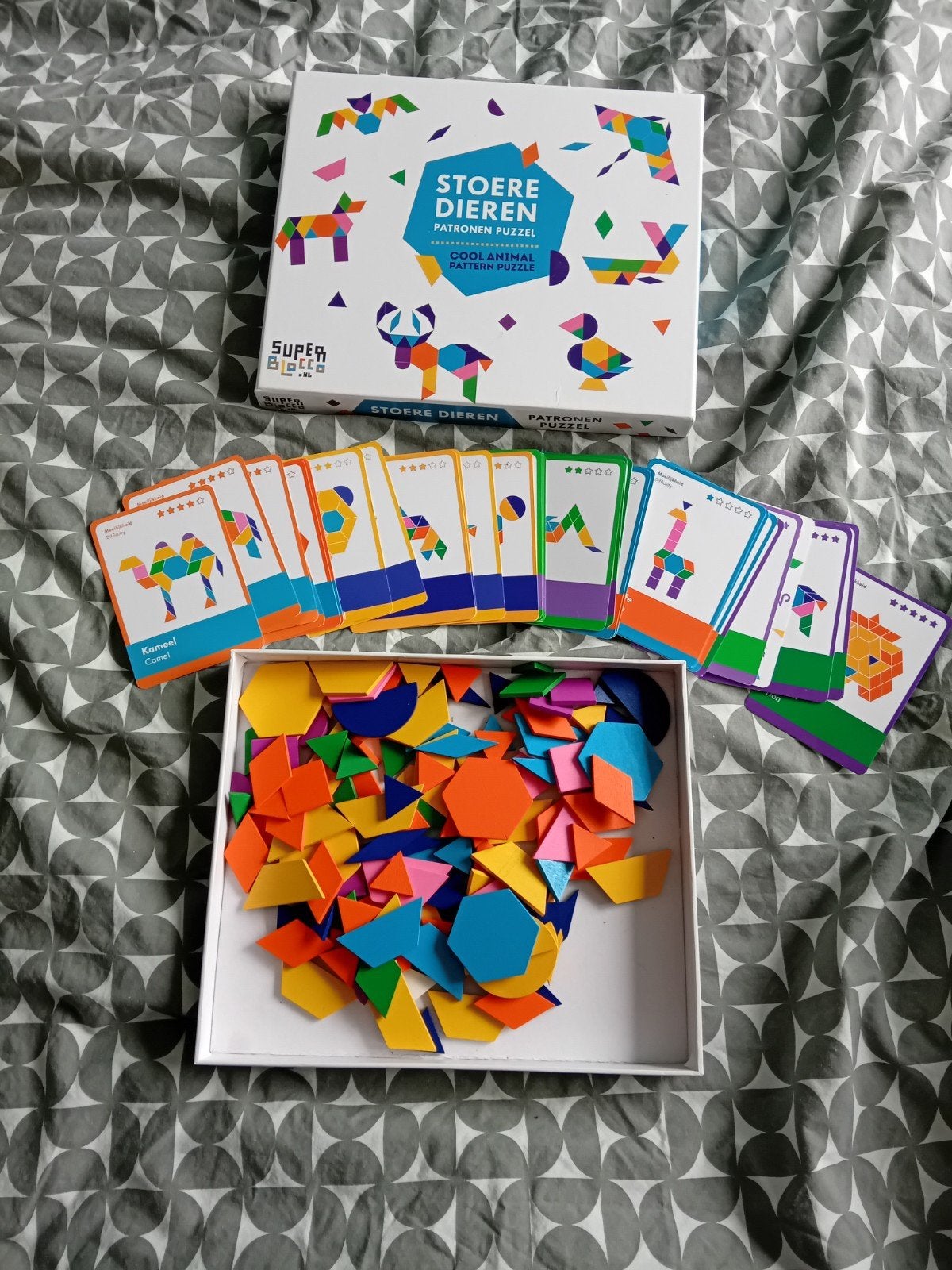 Super Blocco Stoere Dieren Patronen Puzzel, Ophalen, Gebruikt, Meer dan 50 stukjes, Van hout